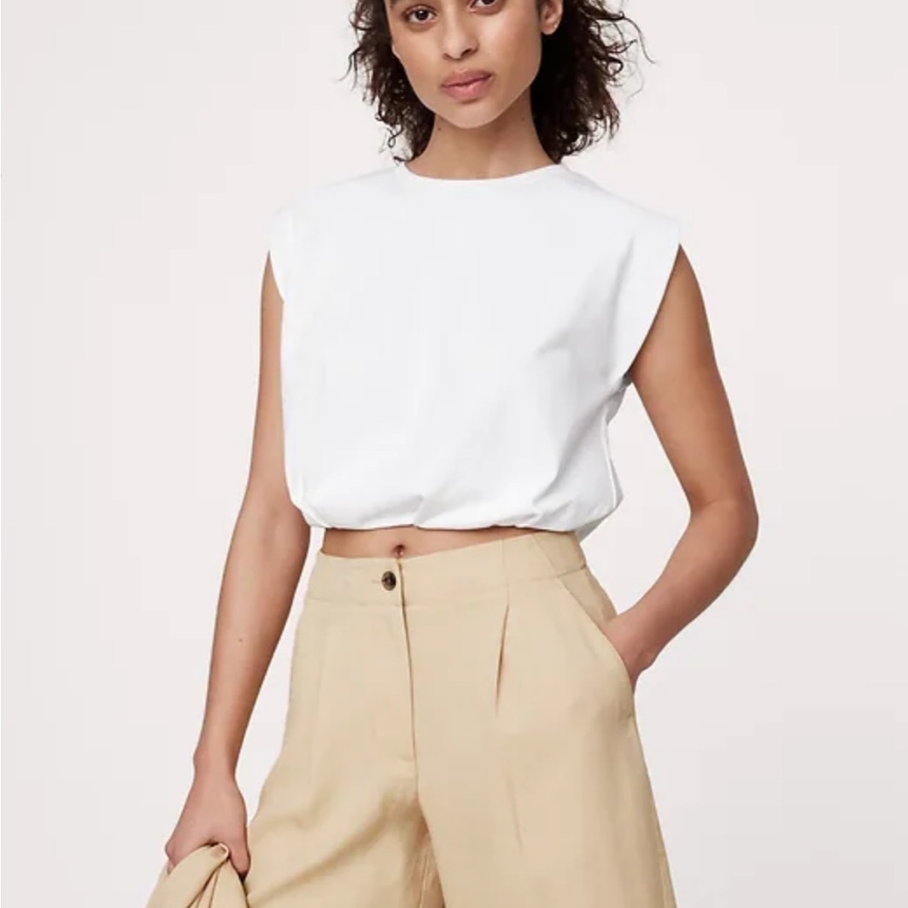 Banana Republic Bubble Top White Sleeveless XXL Top